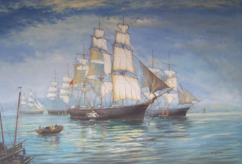 sail ship, warship , jalor painting, a sailing boat lover paintings reproduction, we never sell sail