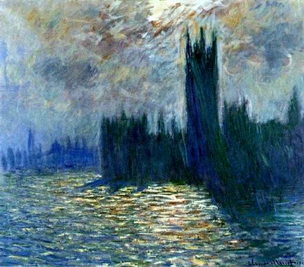 House of Parliament,Reflections on the Thames painting, a Claude Monet paintings reproduction, we