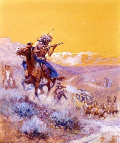 Indian Attack - Oil Painting Reproduction