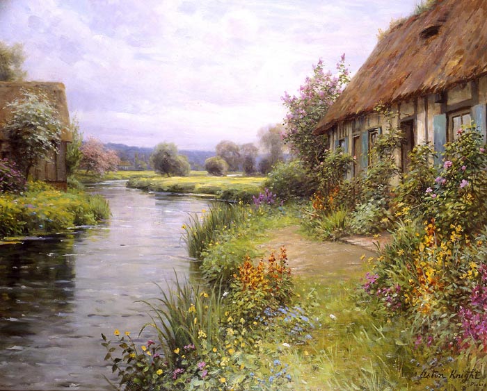 Knight Oil Painting Reproduction - A Bend in the River