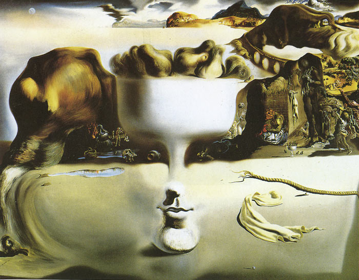 Oil Painting Reproduction of Dali- Apparition of Face and Fruit Dish on a Beach