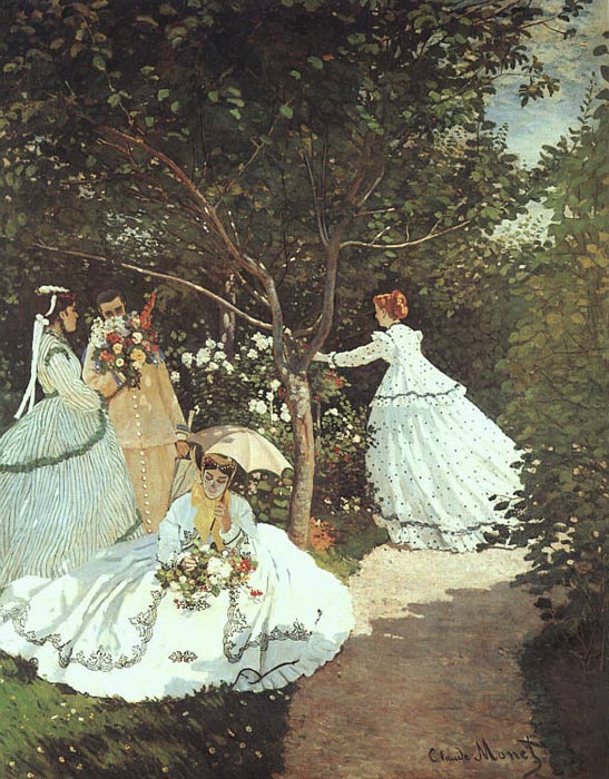 Oil Painting Reproduction of Monet- The women in the Garden