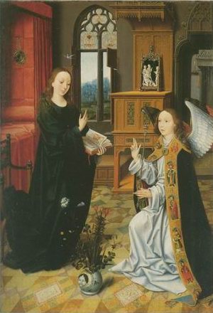 The Annunciation painting, a Jan Provoost paintings reproduction, we never sell The Annunciation