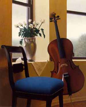 Violin at window