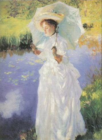 a morning walk painting, a John Singer Sargent paintings reproduction, we never sell a morning walk