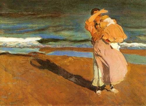 fisherwoman and her baby painting, a Joaquin Sorolla Bastida paintings reproduction, we never sell