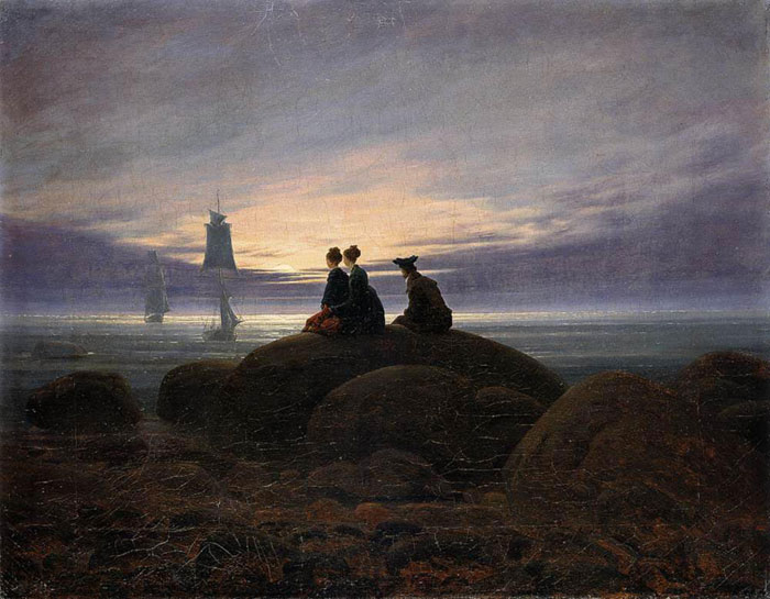 Friedrich Oil Painting Reproductions - Moonrise by the Sea