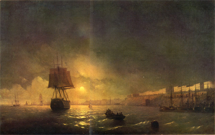 Aivazovsky Oil Painting Reproductions - View of Odessa