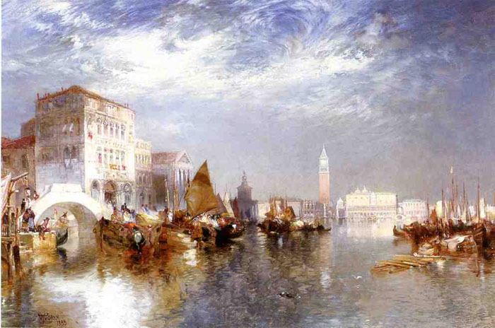 Moran Oil Painting Reproductions - Glorious Venice