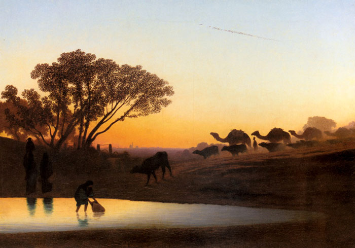 Oil Painting Reproduction of Frere - Sunset On The Nile