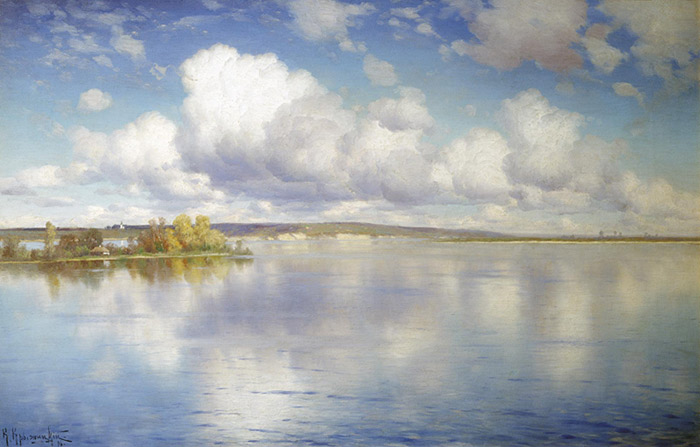 Oil Painting Reproduction of Kryzhitskii - A Lake