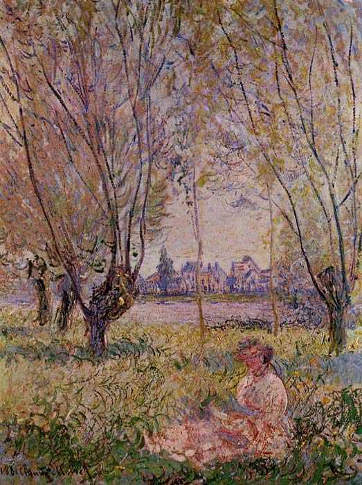 Oil Painting Reproduction of Monet- Woman Sitting under the Willows