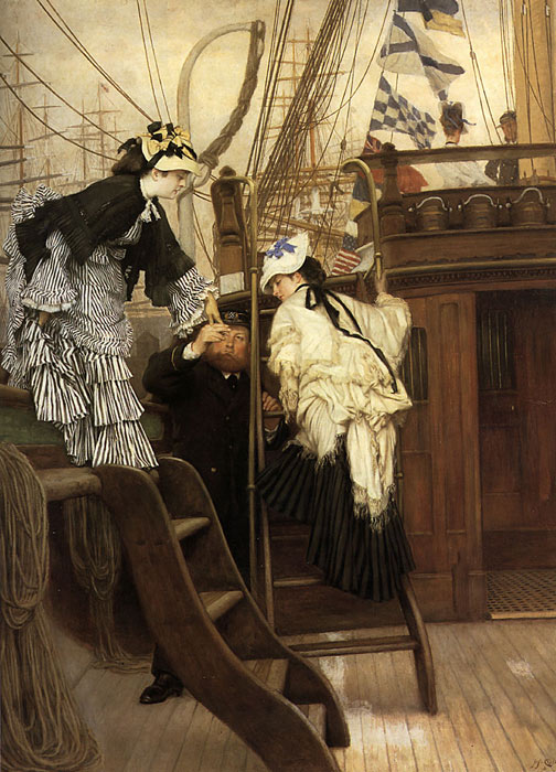 Oil Painting Reproduction of Tissot- Boarding the Yacht