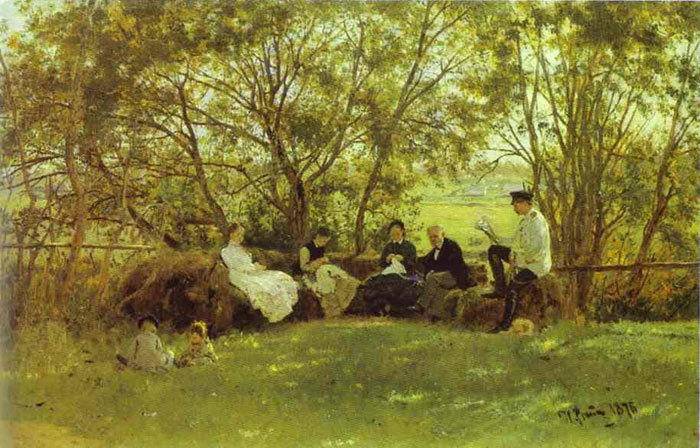 Repin Oil Painting Reproductions- Under the Shade