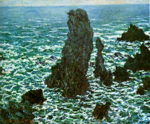 Rocks at Belle-Ile,1886 painting, a Claude Monet paintings reproduction, we never sell Rocks at