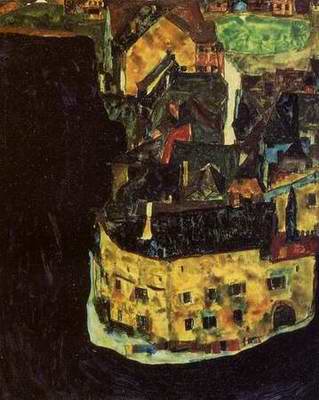 City on the Blue River painting, a Egon Schiele paintings reproduction, we never sell City on the