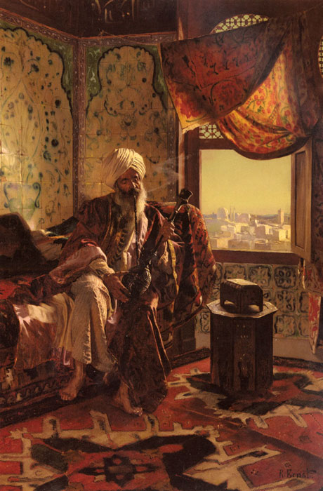 Ernst Oil Painting Reproductions - Smoking The Hookah