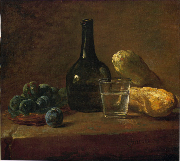 Oil Painting Reproduction of Chardin- Still Life with Plums