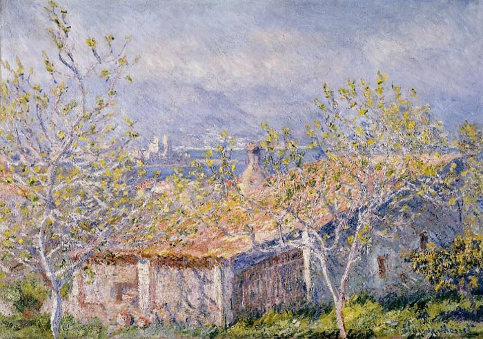 Oil Painting Reproduction of Monet- Gardeners House at Antibes