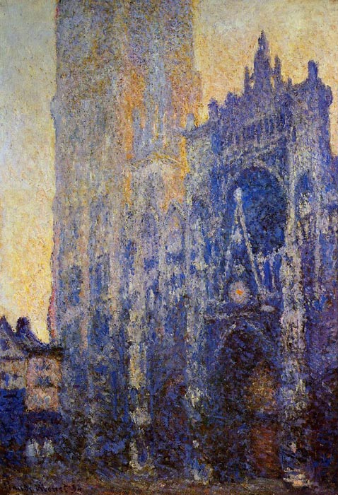 Oil Painting Reproduction of Monet- Rouen Cathedral the Portal Morning Effect