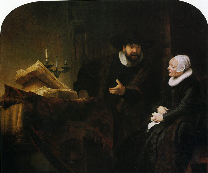 Oil Painting Reproduction of Rembrandt- Jan Rijcksen and Griet Jans