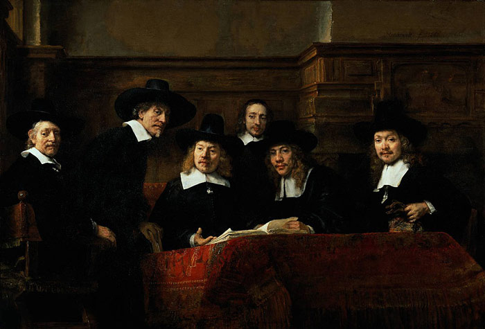 Oil Painting Reproduction of Rembrandt- The Sampling Officials