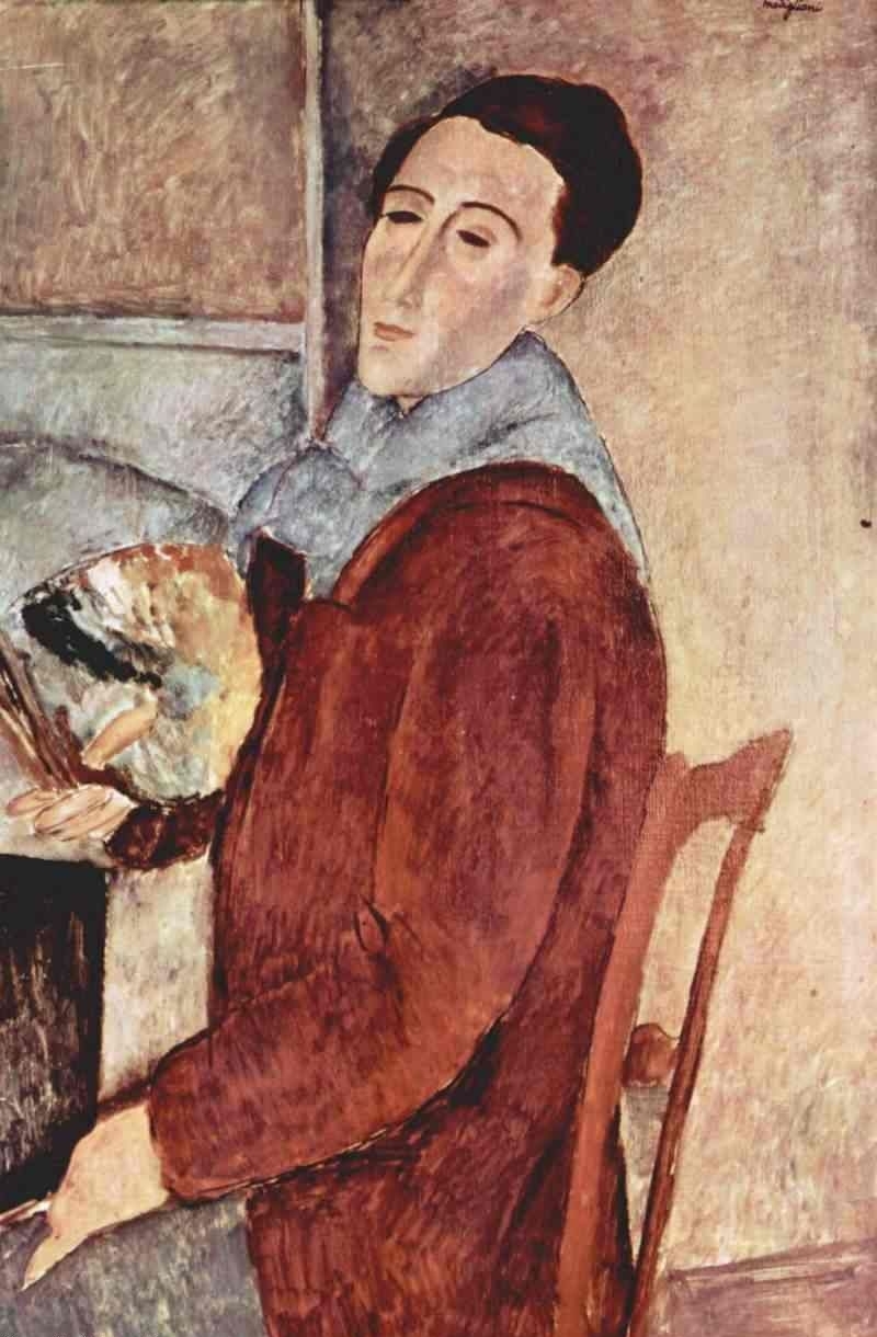 Portrait of the Painter Moise Kisling - Oil Painting Reproduction