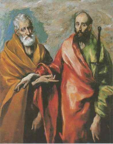 St. Paul and St. Peter. painting, a El Greco paintings reproduction, we never sell St. Paul and St.