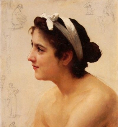 Study of a woman (for Offering to Love) - Oil Painting Reproduction