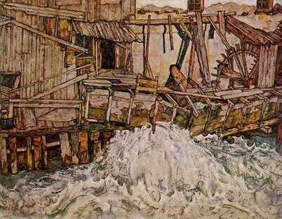 The Mill painting, a Egon Schiele paintings reproduction, we never sell The Mill poster
