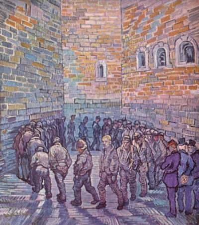 The Prison Courtyard - Oil Painting Reproduction