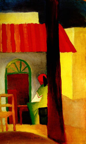 Turkish Cafe I (1914) painting, a Auguste Macke paintings reproduction, we never sell Turkish Cafe I