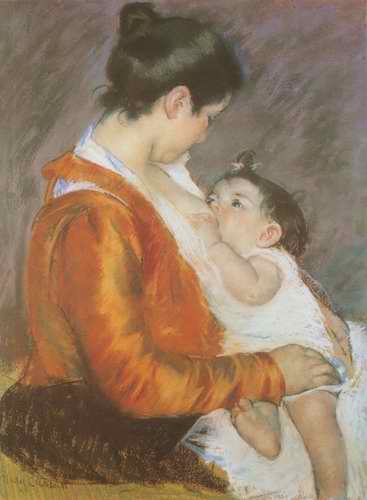 suckling painting, a Mary Cassatt paintings reproduction, we never sell suckling poster