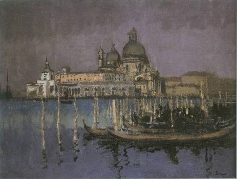 the Dogana and Santa Maria della Salute painting