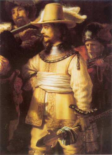 The Night Watch (detail) painting, a Rembrandt paintings reproduction, we never sell The Night Watch