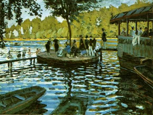 La Grenouillere,1869 painting, a Claude Monet paintings reproduction, we never sell La