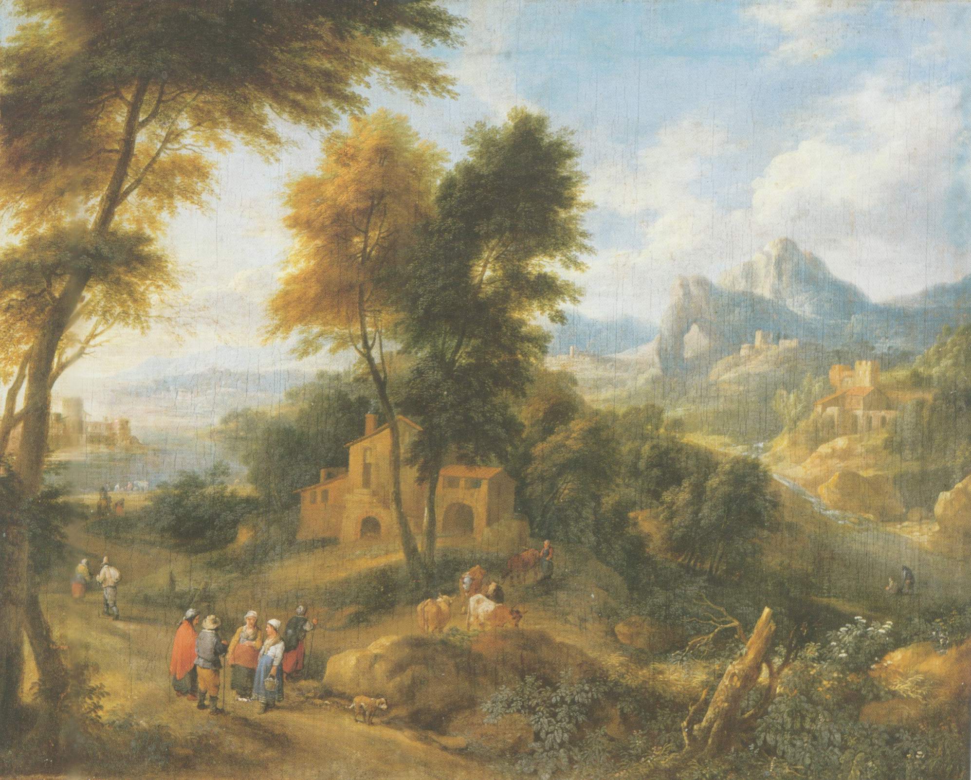 mountainous landscpe painting, a Pieter bout paintings reproduction, we never sell mountainous