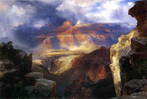 A Miracle of Nature ,great canyon painting, a Thomas Moran paintings reproduction, we never sell A