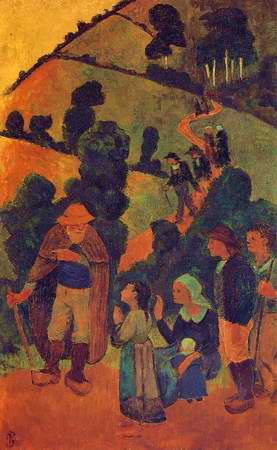 Bretons on a Path painting, a Paul Serusier paintings reproduction, we never sell Bretons on a Path