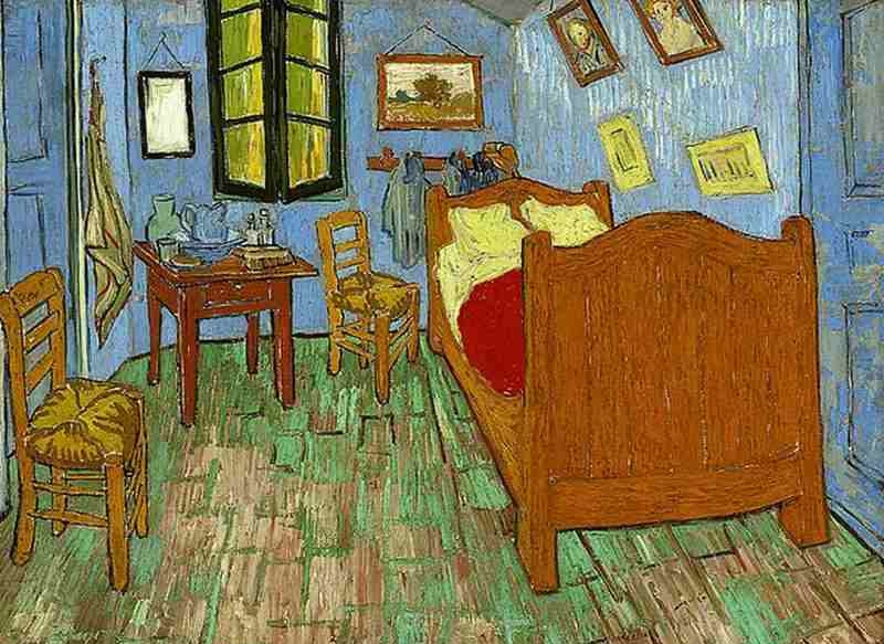 Cottage with Woman Digging - Oil Painting Reproduction