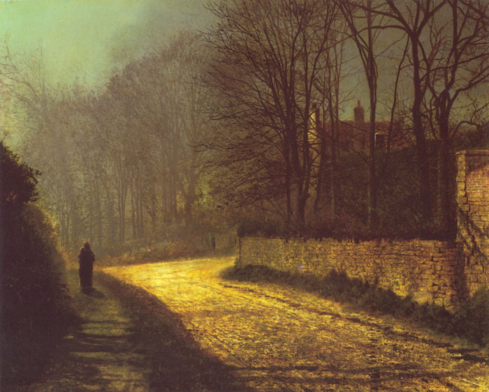 Grimshaw Oil Painting Reproductions - The Lovers