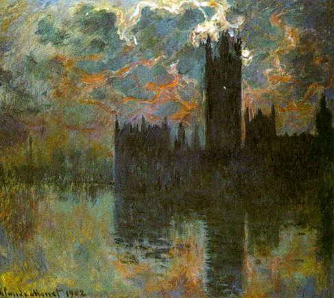 House of Parliament,Sunset,1900-1901 painting