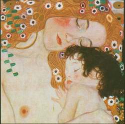 Mother and baby painting, a Gustav Klimt, Austria paintings reproduction, we never sell Mother and