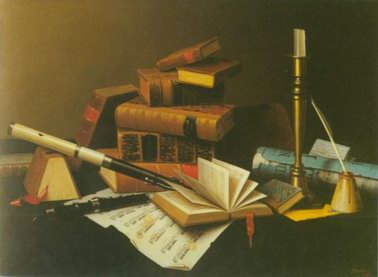 Music and Literature painting, a William Harnett paintings reproduction, we never sell Music and
