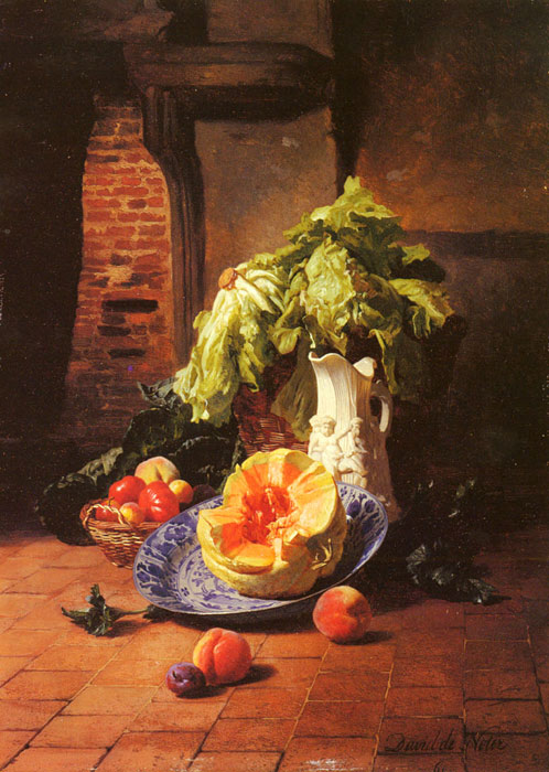 Noter Oil Painting Reproduction - A Still Life With A White Porcelain Pitcher