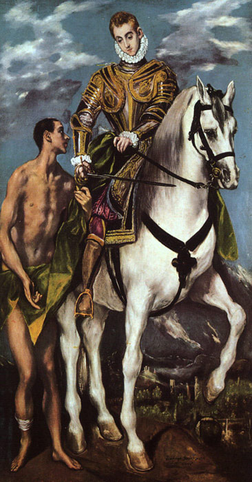 Oil Painting Reproduction of El Greco- St. Martin and the Beggar