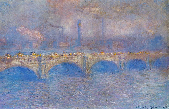 Oil Painting Reproduction of Monet - Waterloo Bridge Sunlight Effect