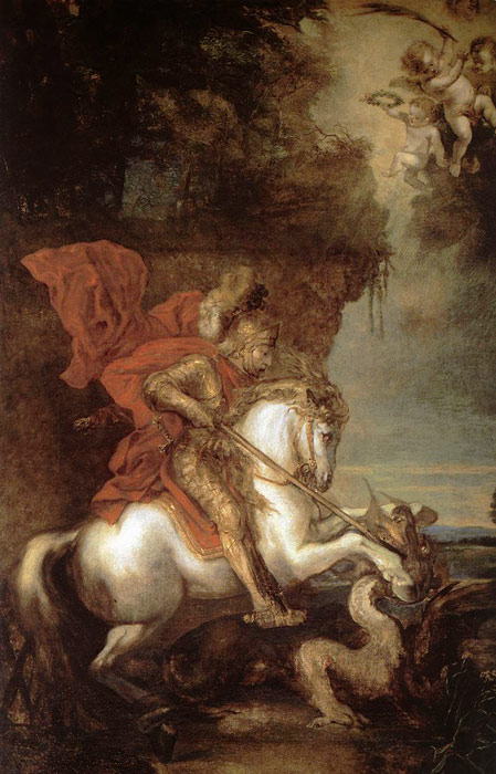 Oil Painting Reproduction of van Dyck- St George and the Dragon