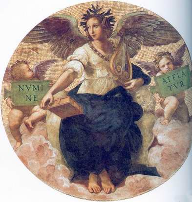 Poetry (ceiling tondo) painting, a Raphael Santi paintings reproduction, we never sell Poetry