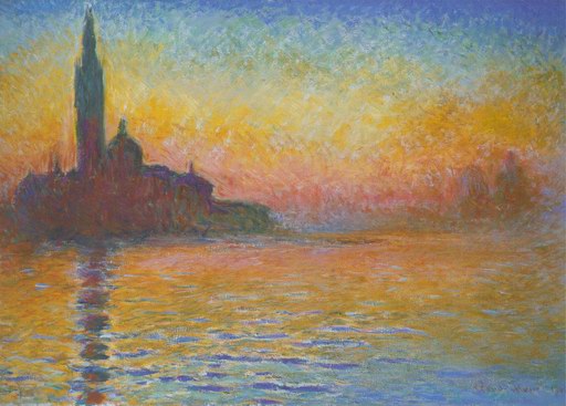 San Giorgio Maggiore at Dusk, 1908 painting, a Claude Monet paintings reproduction, we never sell